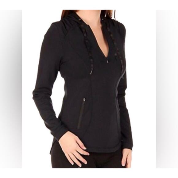 SPANX Contour Athleisure Hooded Vented Jacket Black Medium - Picture 1 of 5